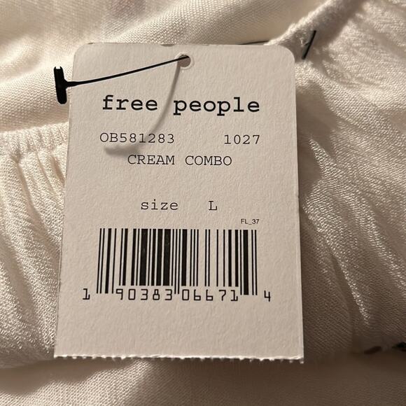 Free People Oxford Floral Embroidered Mini Dress in "Cream Combo" - Picture 5 of 5